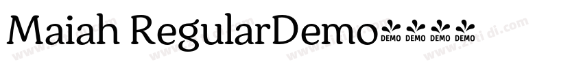 Maiah RegularDemo字体转换